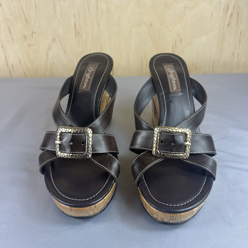 Brighton Arbor Women's Size 9M Brown Leather Strappy Heels Sandals